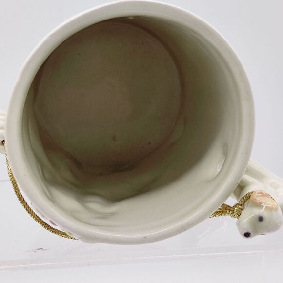 Vintage Enesco coffee mug cup raised clown with dog on leash 1980 - Picture 6 of 9